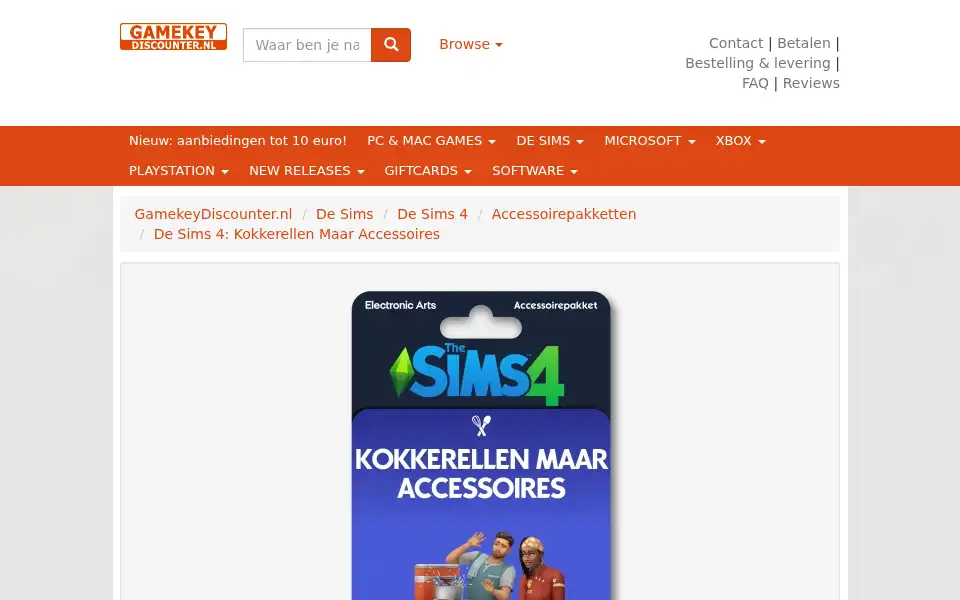 Screenshot of gamekeydiscounter.nl