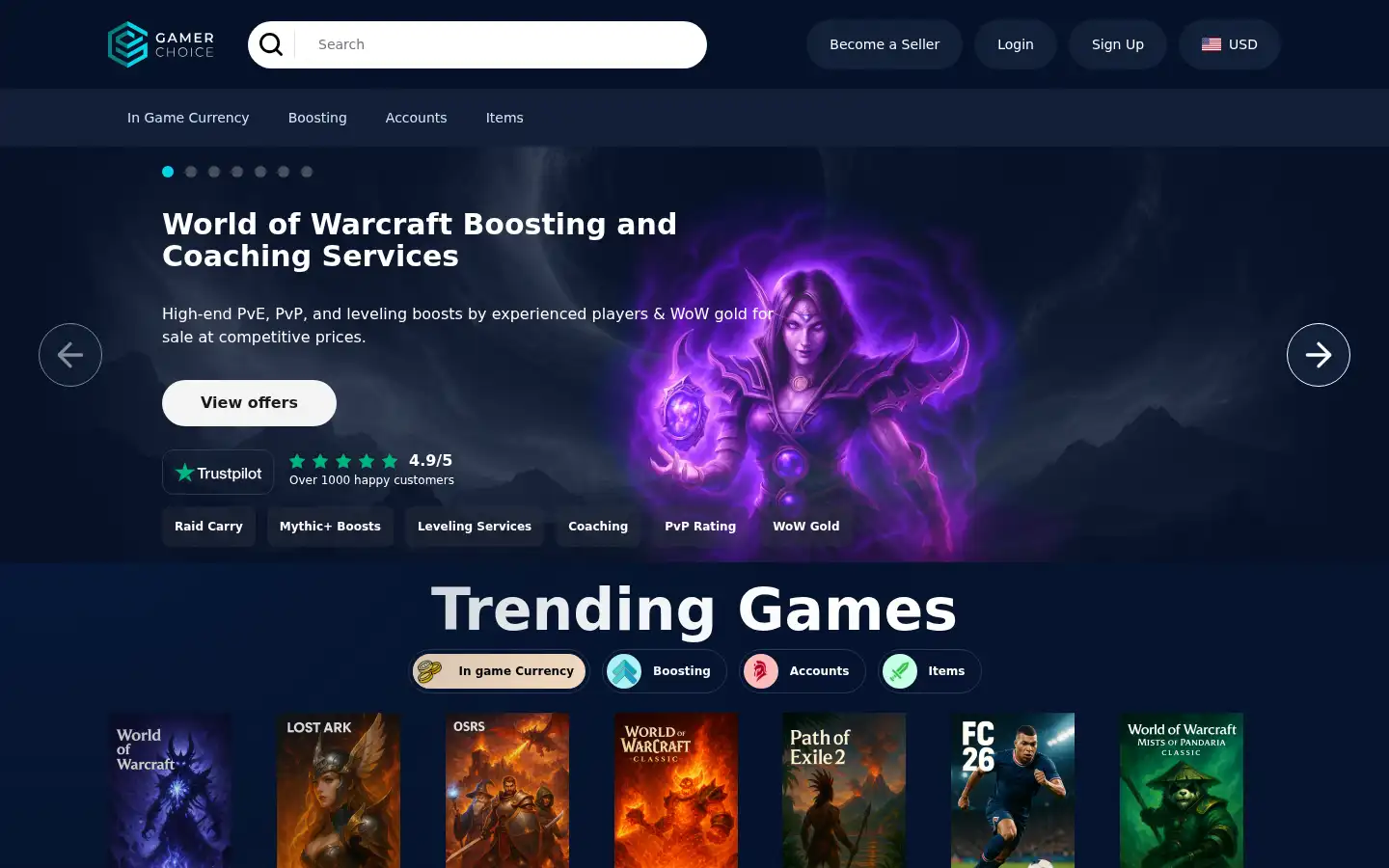 Screenshot of gamer-choice.com