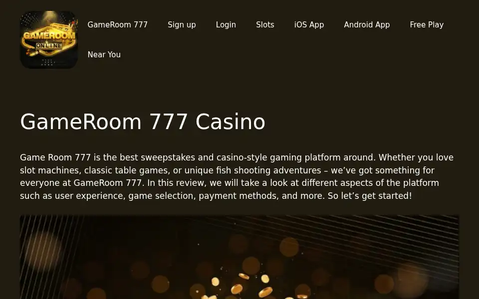 Screenshot of gameroomonline777.com