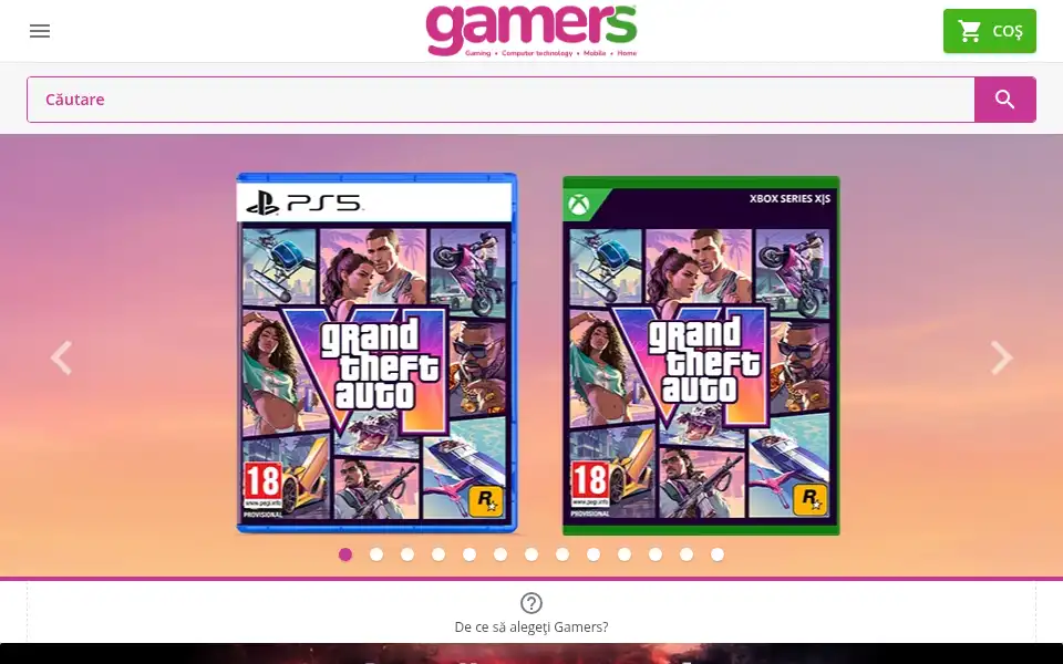 Screenshot of gamers.ro