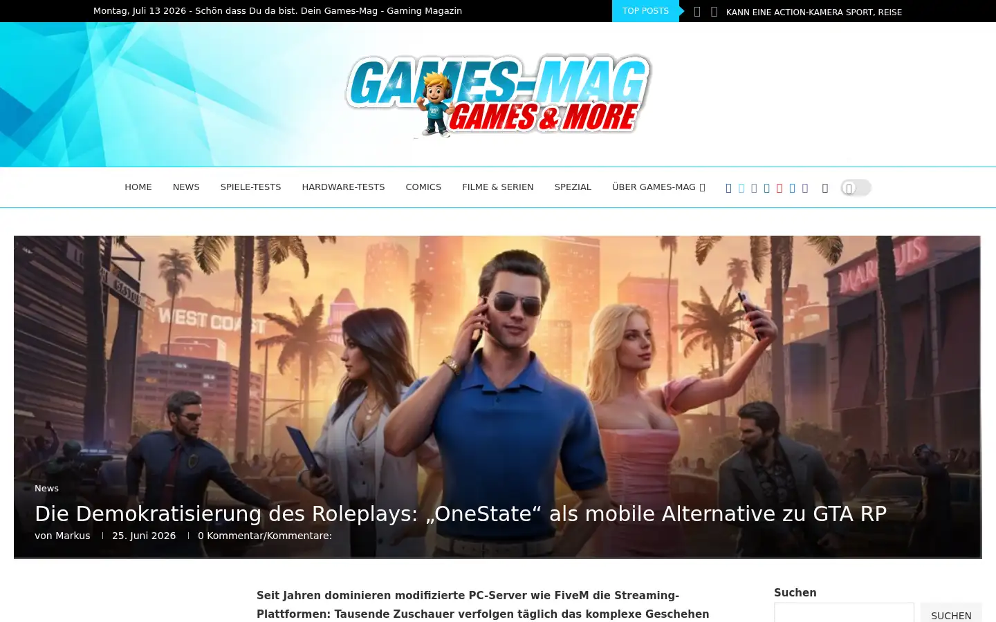 Screenshot of games-mag.de