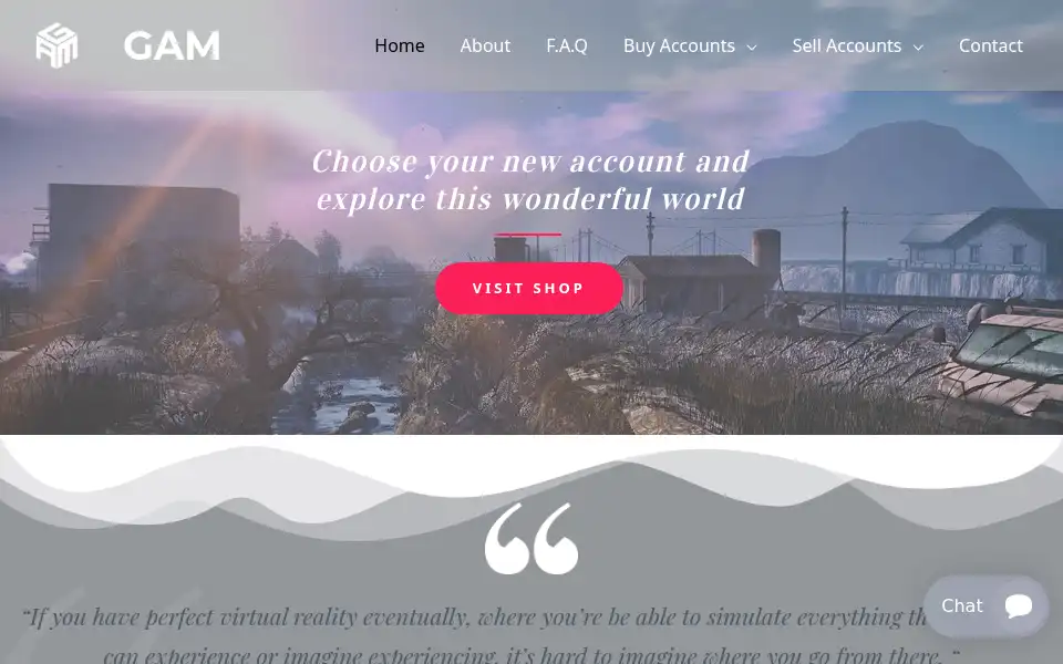 Screenshot of gamesaccountsmarket.com