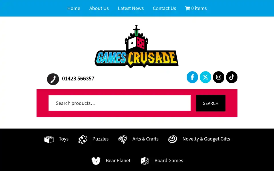 Screenshot of gamescrusade.co.uk