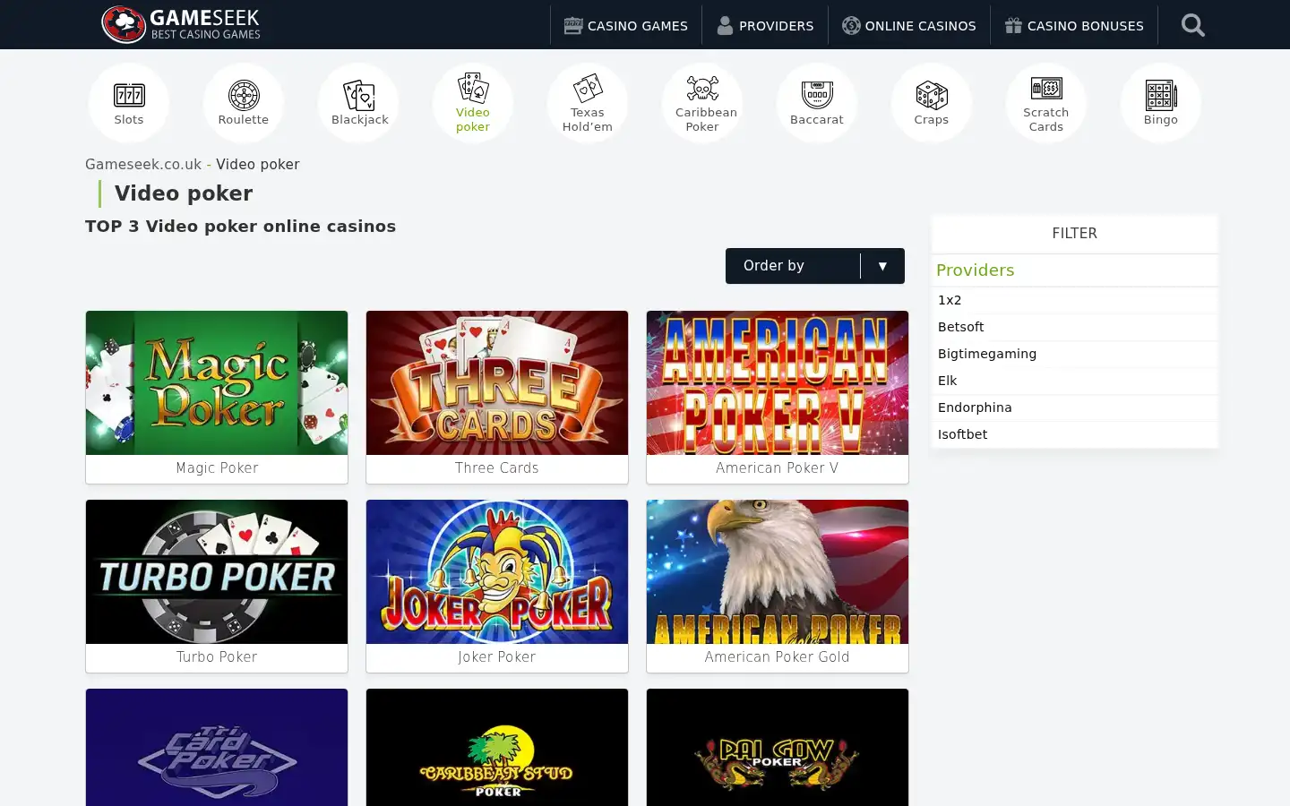 Screenshot of gameseek.co.uk