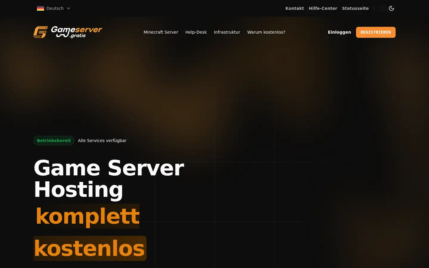 Screenshot of gameserver.gratis