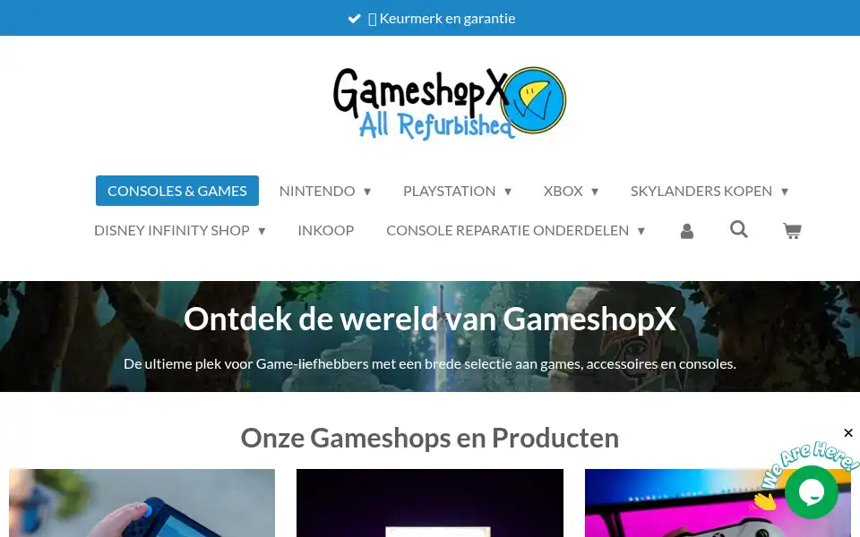 Screenshot of gameshopx.nl