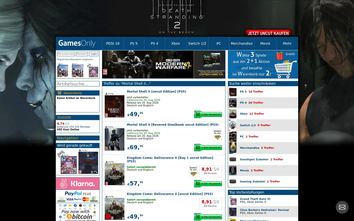 Screenshot of gamesonly.at