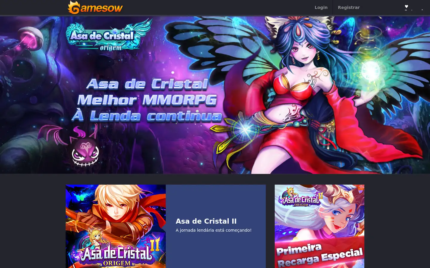 Screenshot of gamesow.com