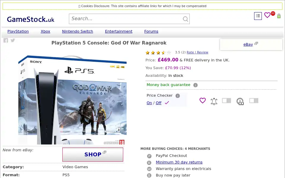 Screenshot of gamestock.co