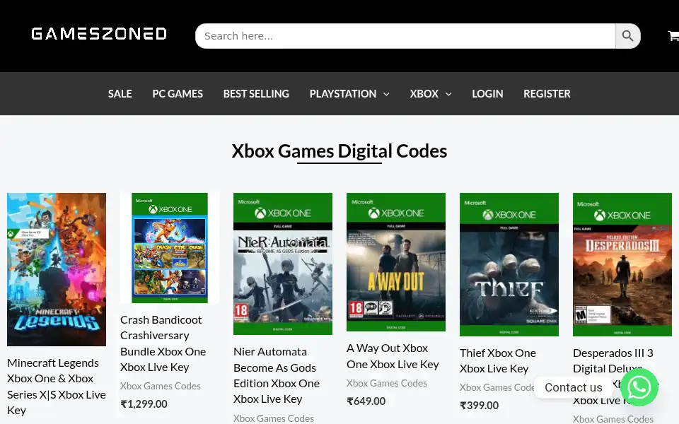 Screenshot of gameszoned.com