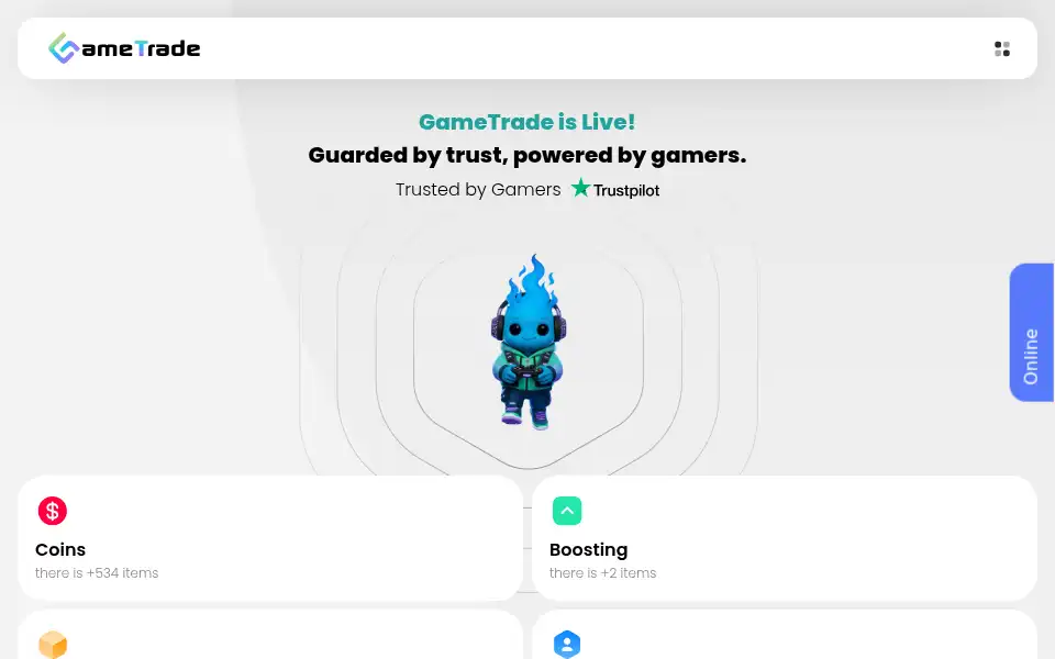 Screenshot of gametrade.com