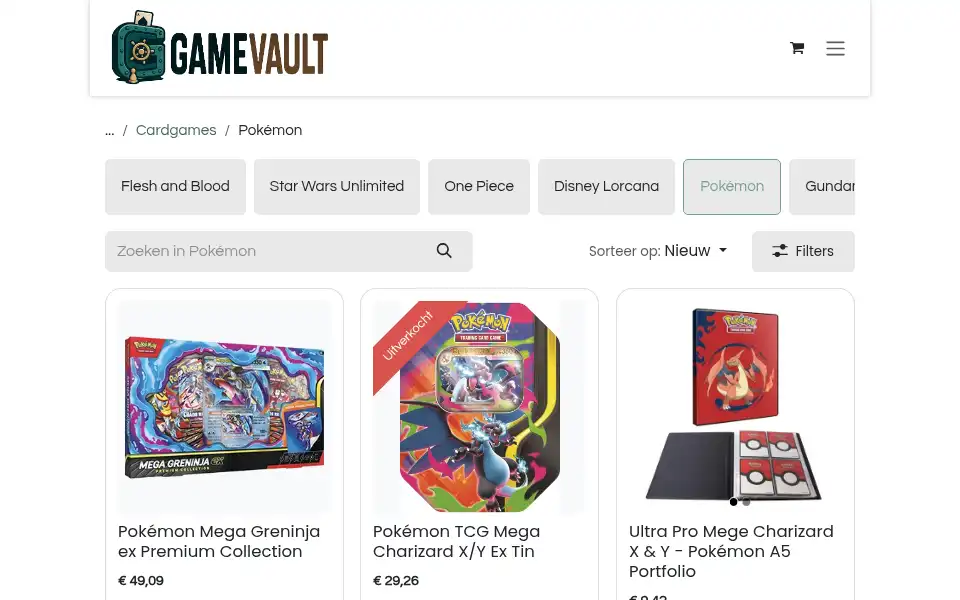 Screenshot of gamevault.be