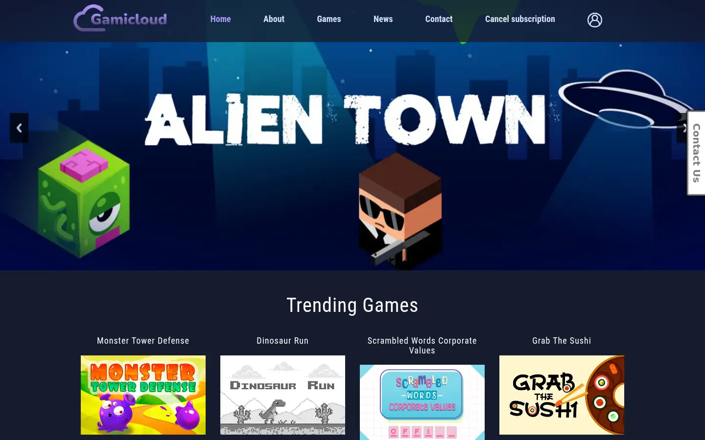 Screenshot of gamicloud.com