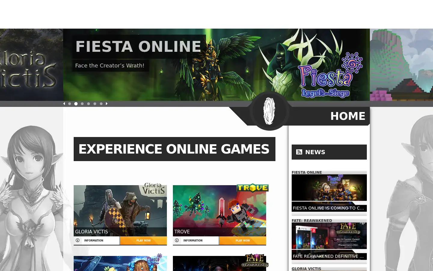 Screenshot of gamigo.com