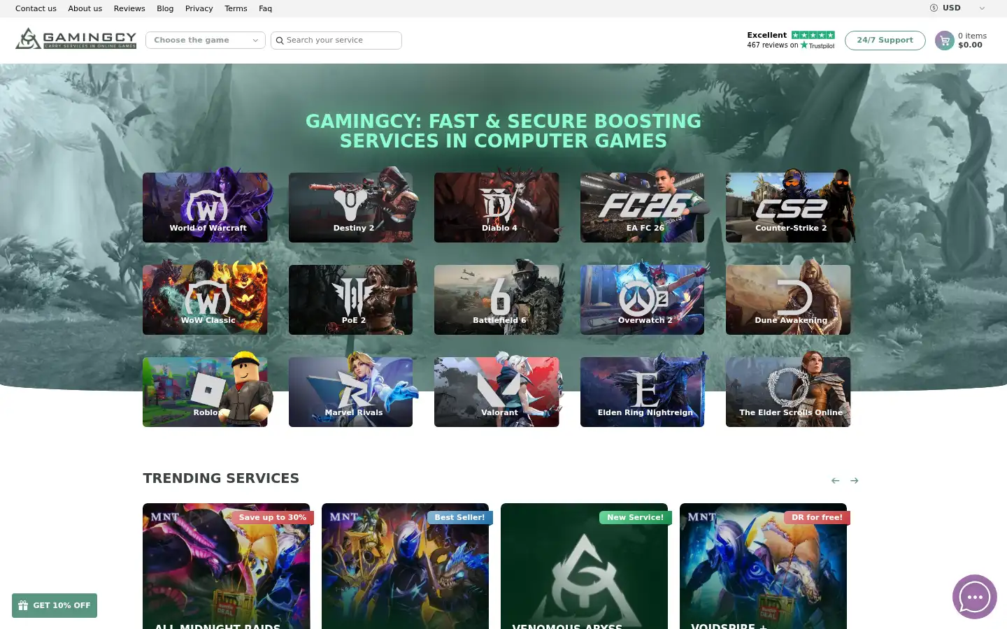 Screenshot of gamingcy.com