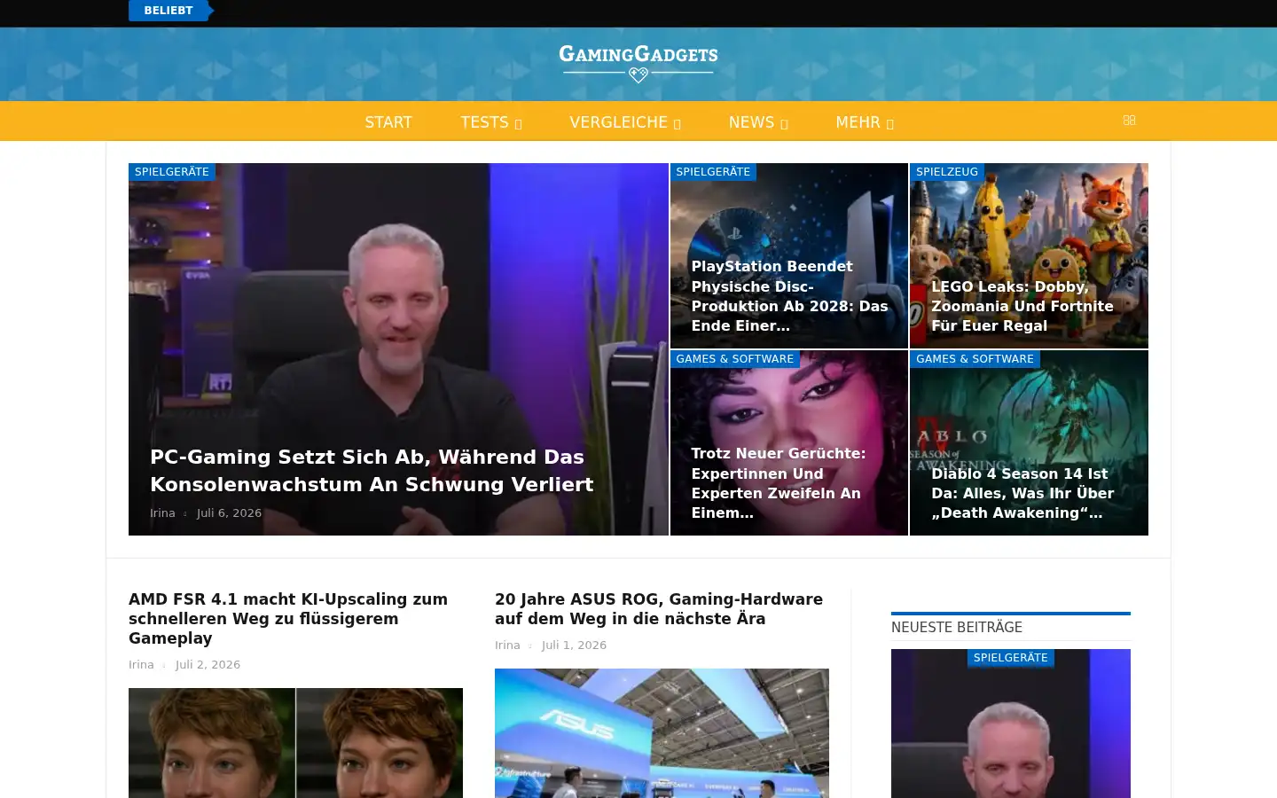 Screenshot of gaminggadgets.de