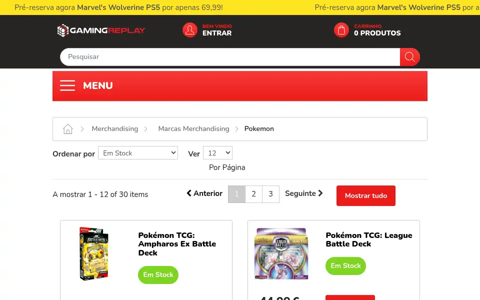 Screenshot of gamingreplay.com