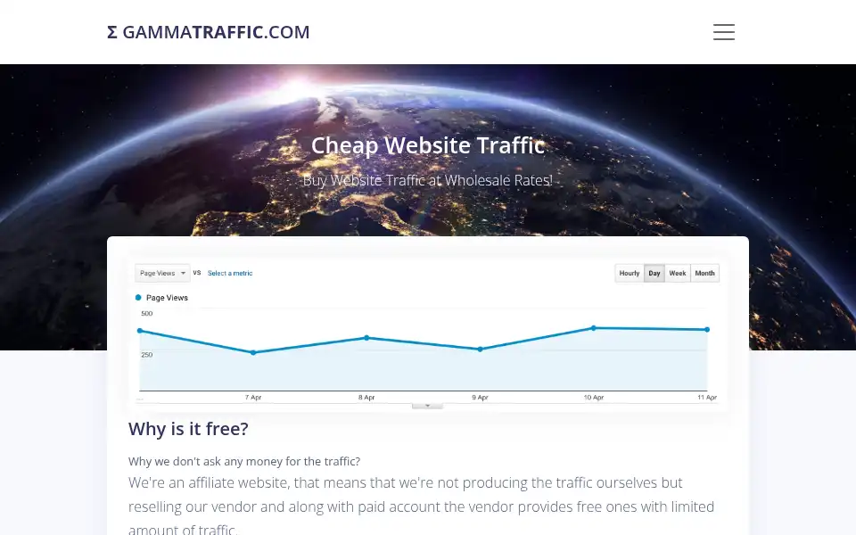 Screenshot of gammatraffic.com