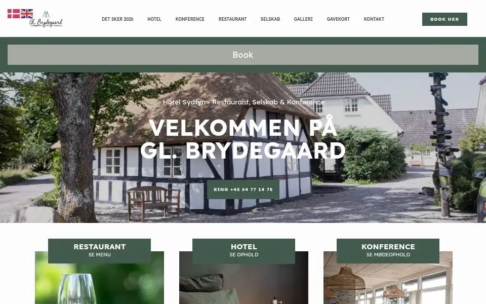 Screenshot of gammelbrydegaard.dk