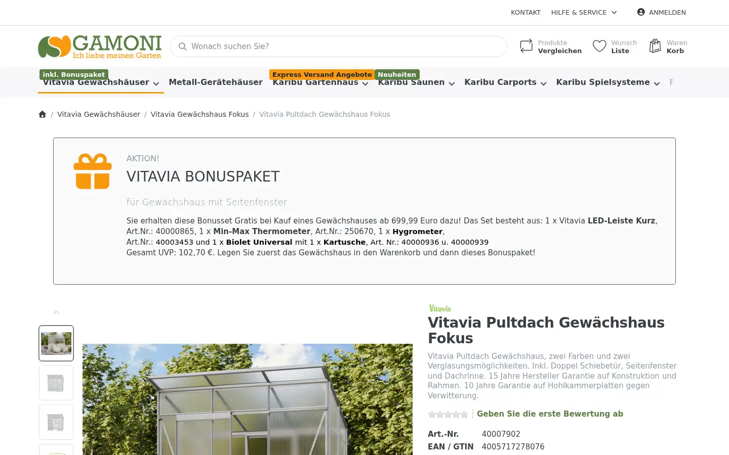 Screenshot of gamoni.de