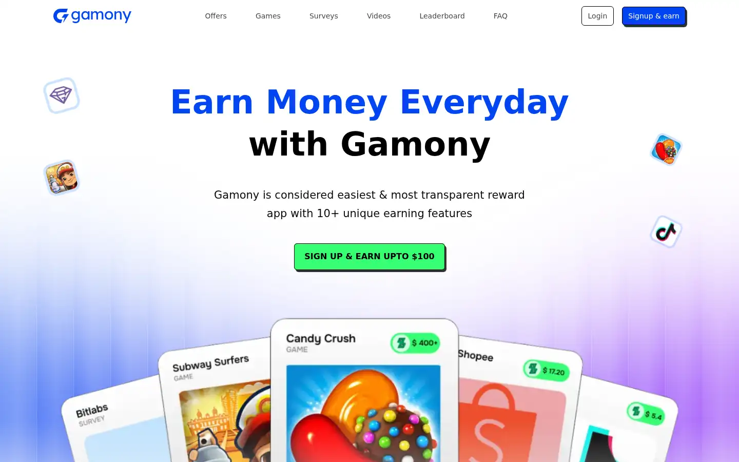 Screenshot of gamony.com