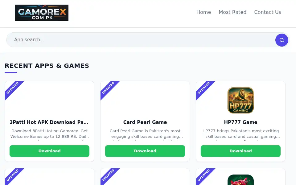 Screenshot of gamorex.com