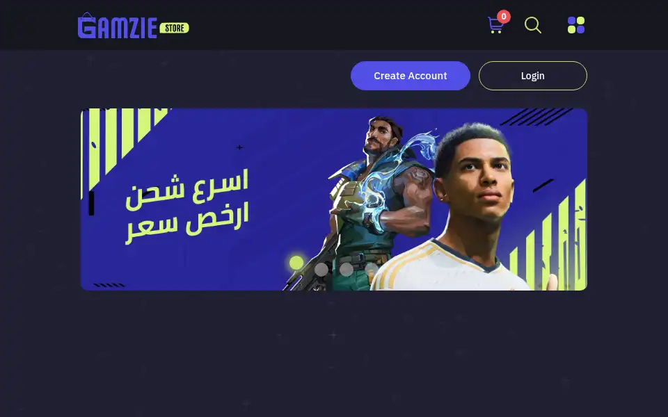 Screenshot of gamzie.com