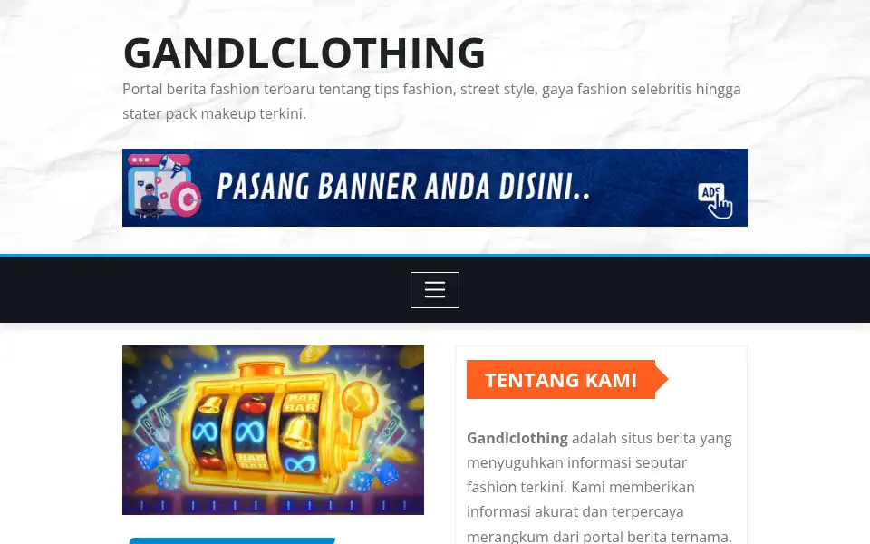 Screenshot of gandlclothing.com