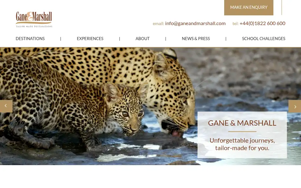 Screenshot of ganeandmarshall.com