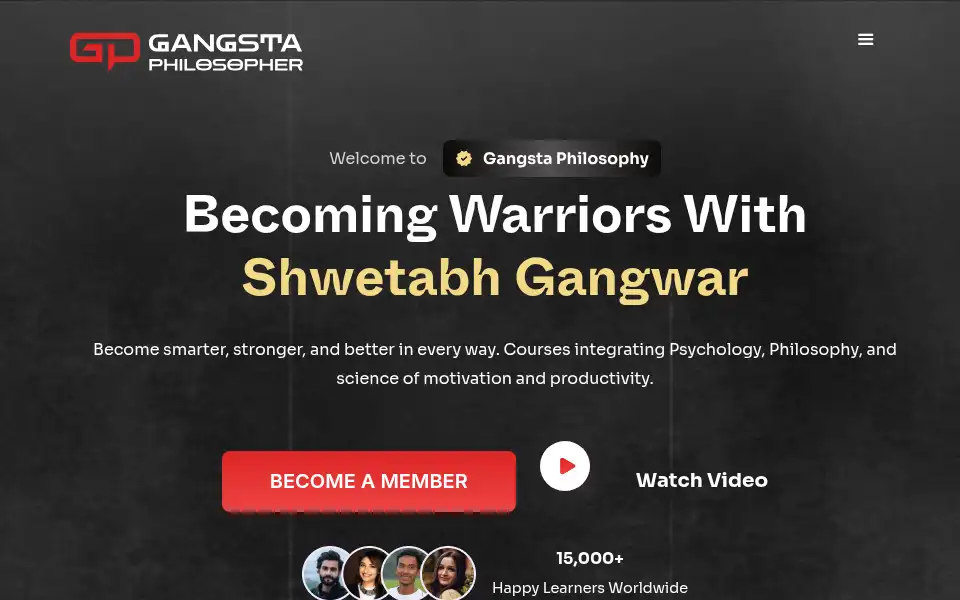 Screenshot of gangstaphilosophy.com