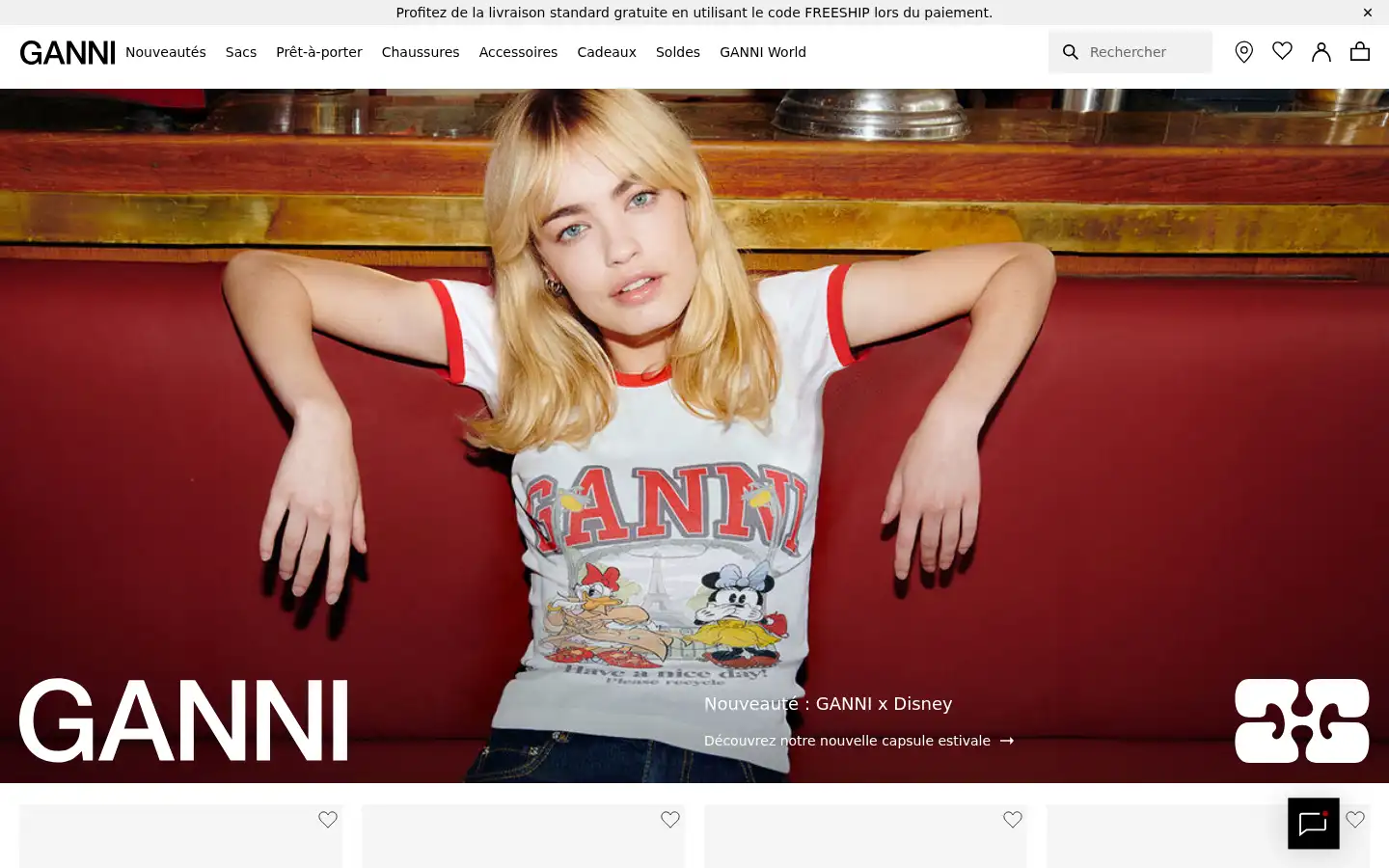 Screenshot of ganni.com