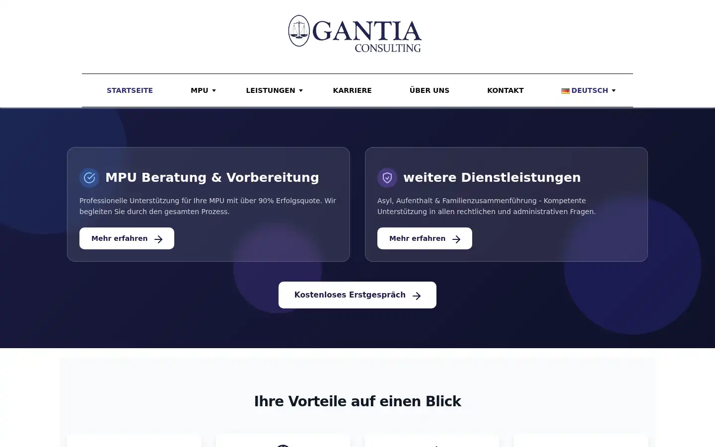 Screenshot of gantia.de