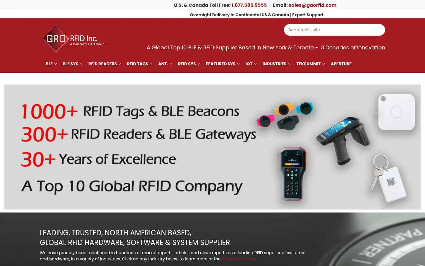 Screenshot of gaorfid.com