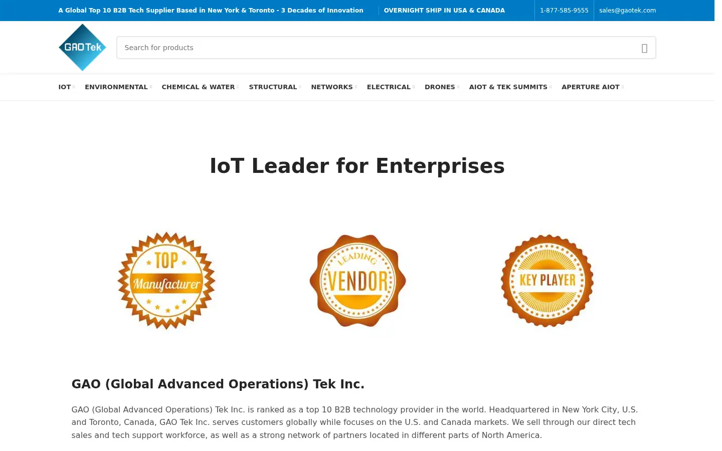 Screenshot of gaotek.com