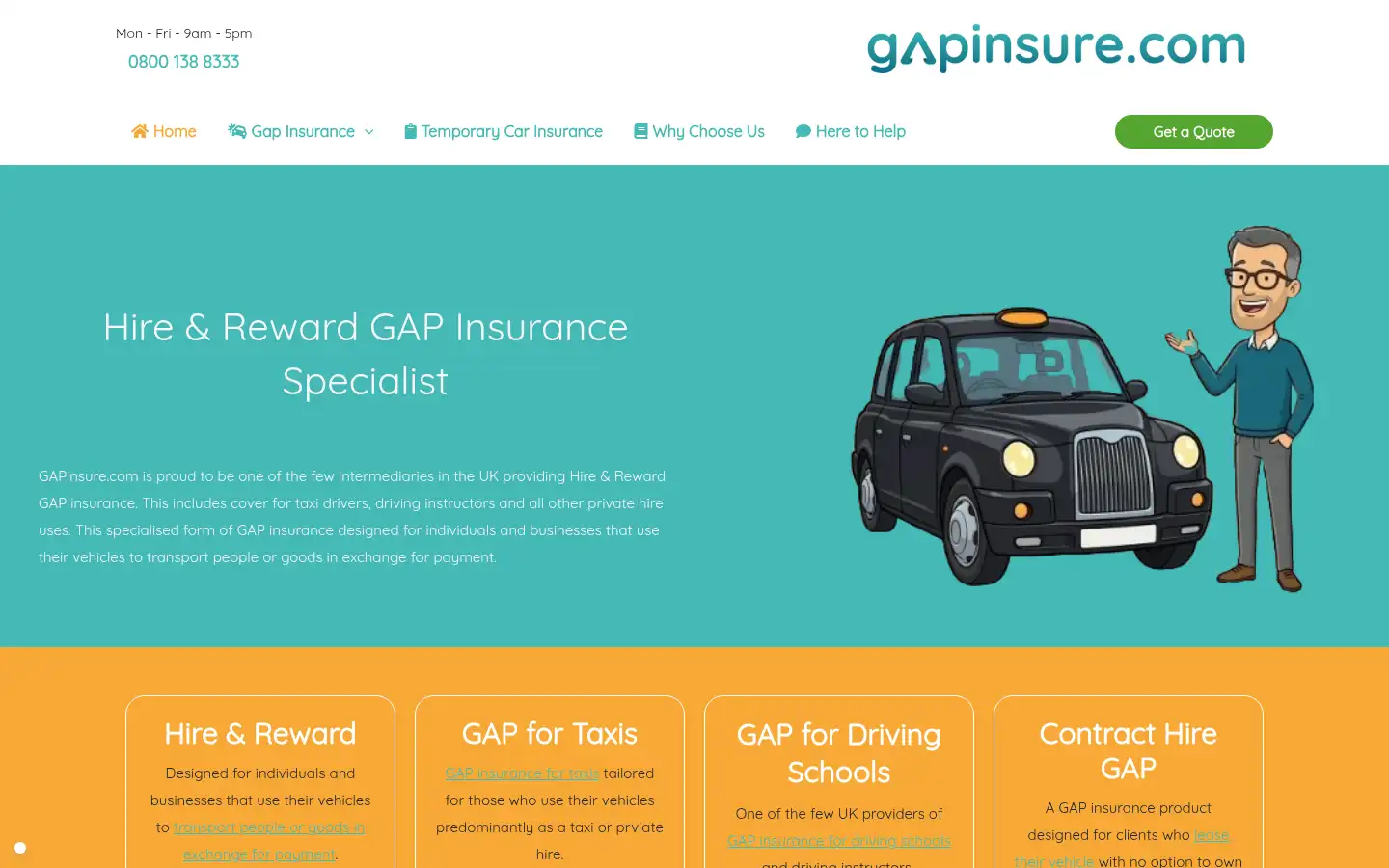 Screenshot of gapinsure.com
