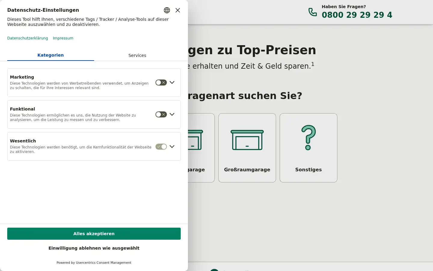 Screenshot of garage-carport.de