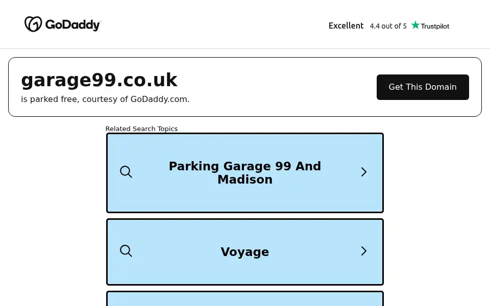 Screenshot of garage99.co.uk