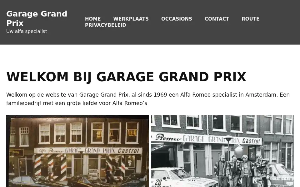 Screenshot of garagegrandprix.nl