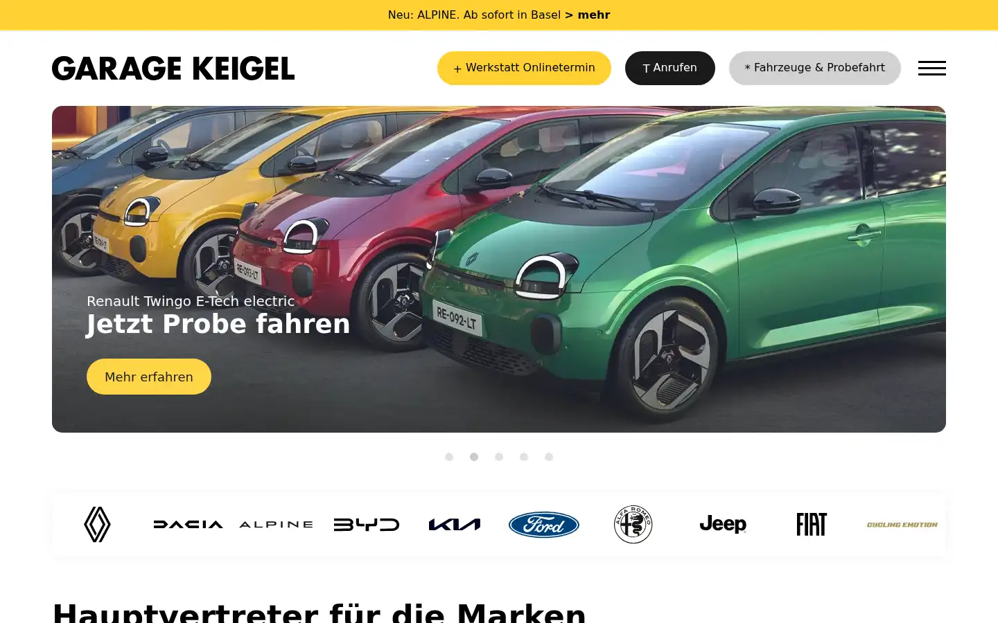 Screenshot of garagekeigel.ch