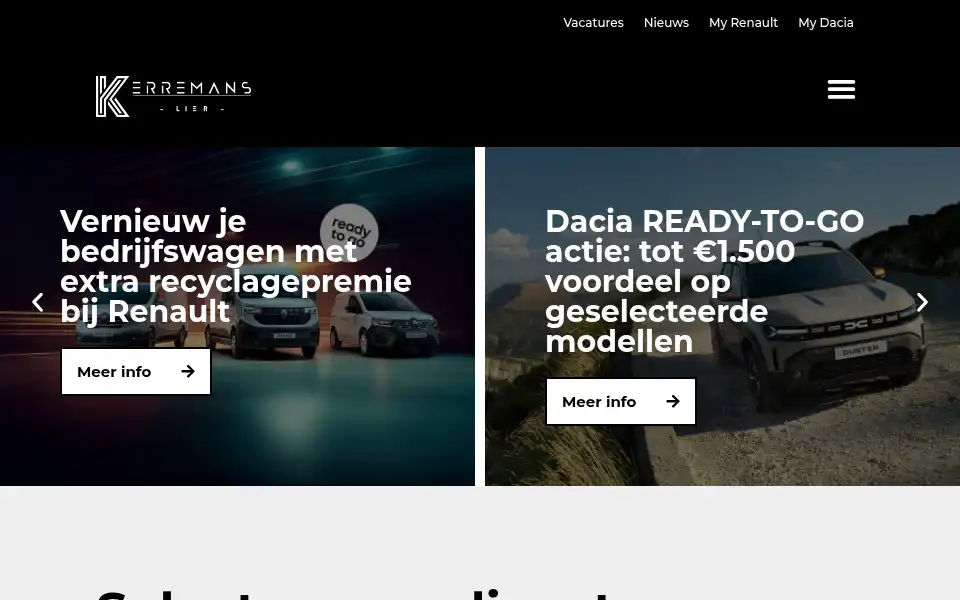 Screenshot of garagekerremans.be