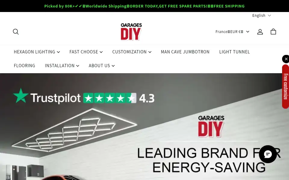 Screenshot of garagesdiy.com