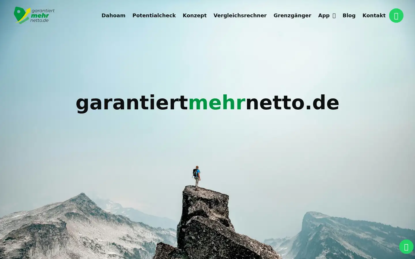 Screenshot of garantiertmehrnetto.de