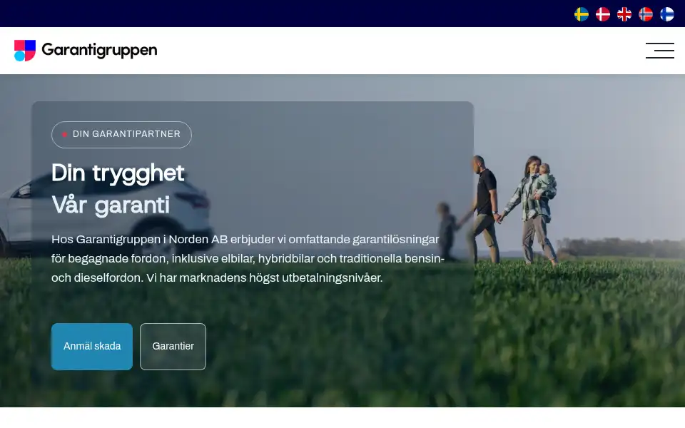 Screenshot of garantigruppen.se