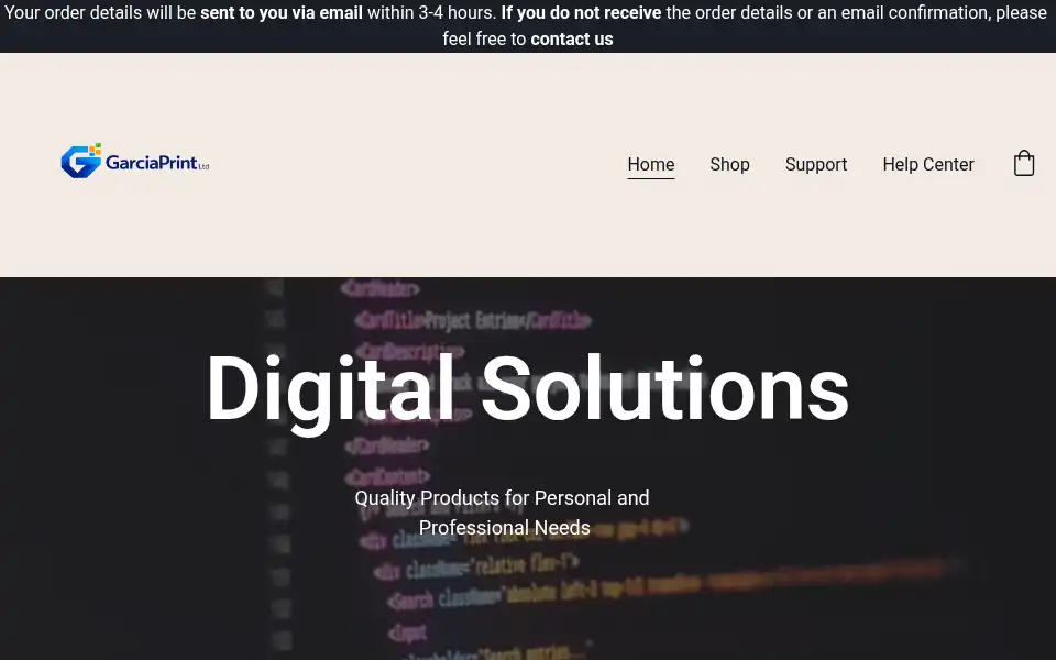 Screenshot of garciaprint.com