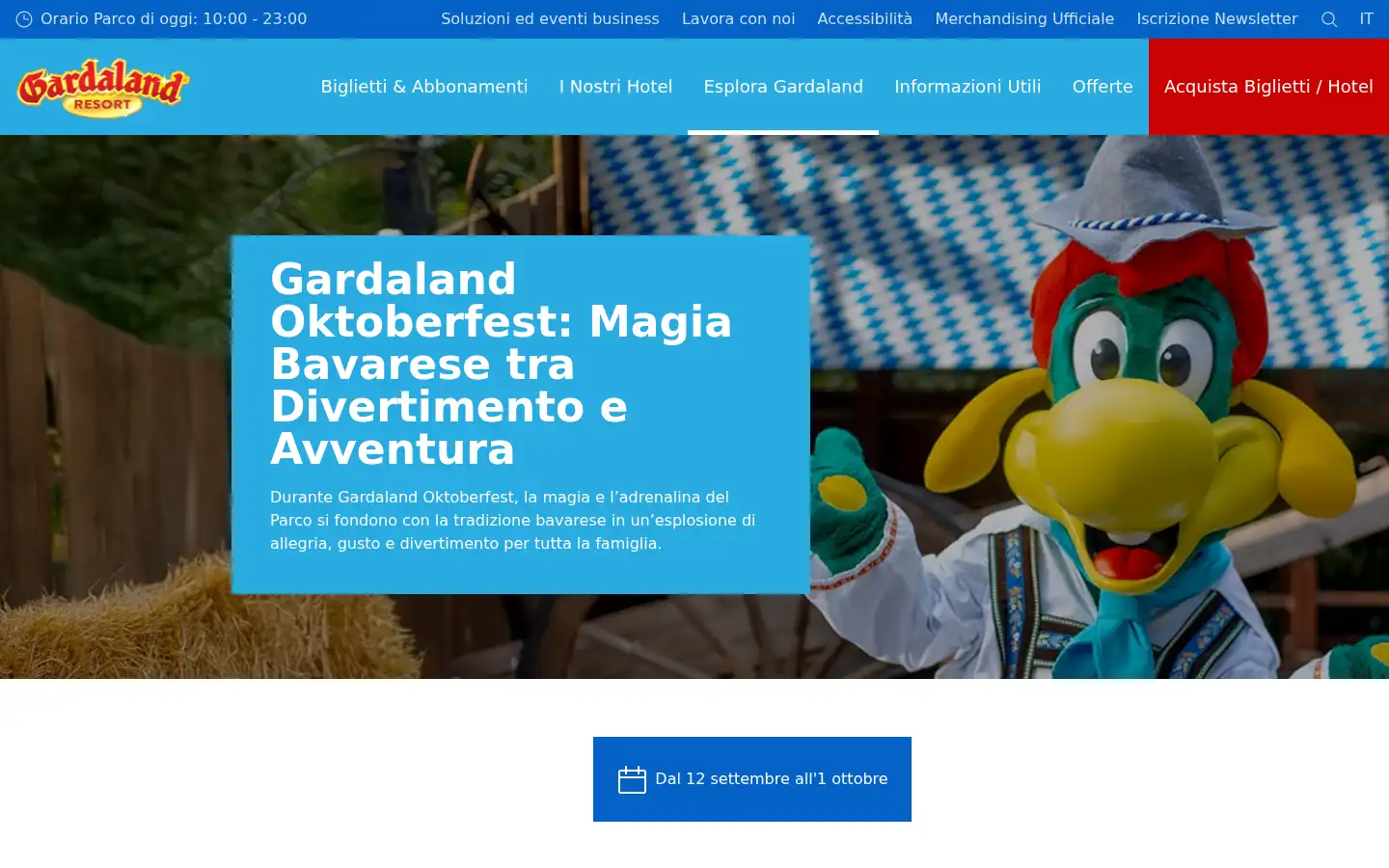 Screenshot of gardaland.it