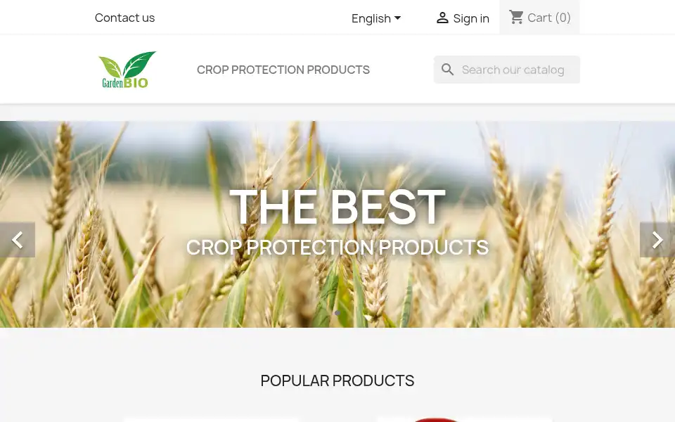 Screenshot of gardenbiocenter.com