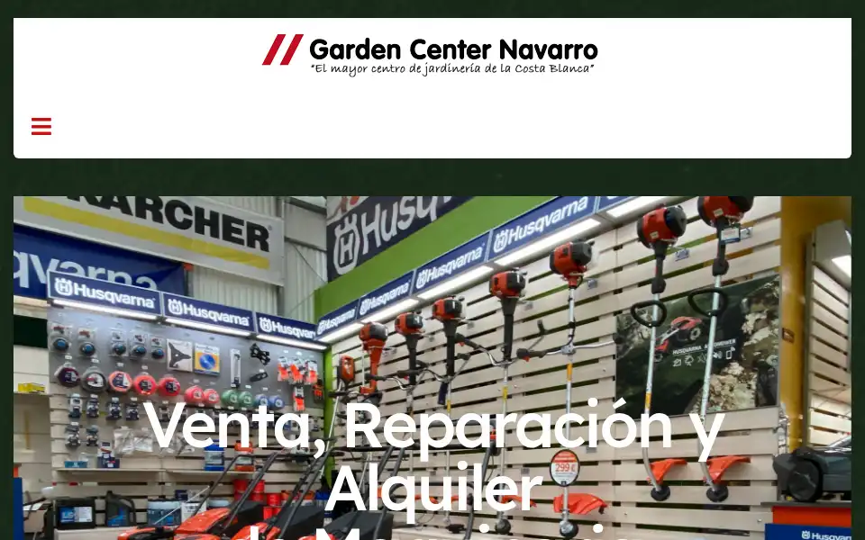 Screenshot of gardencenternavarro.es