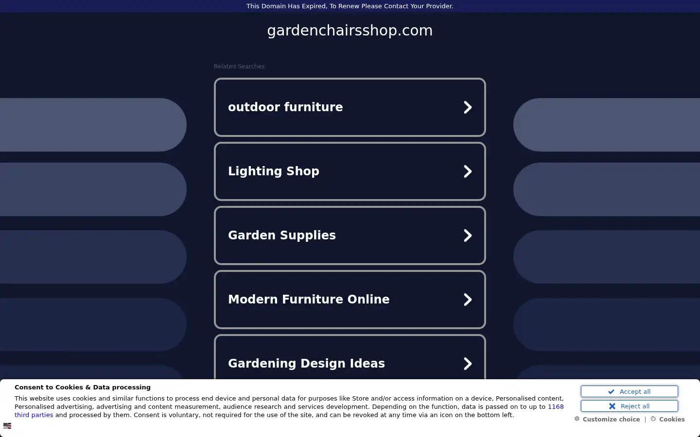 Screenshot of gardenchairsshop.com