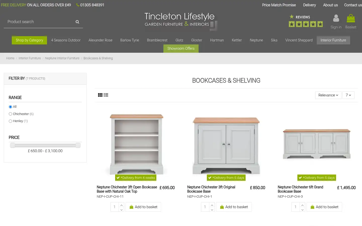 Screenshot of gardenfurnitureandinteriors.co.uk
