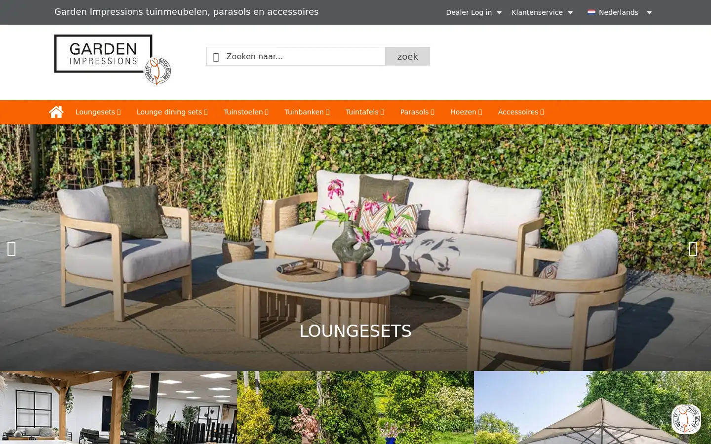 Screenshot of gardenimpressions.nl